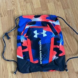 Under Armour Camo Red and Blue Backpack
